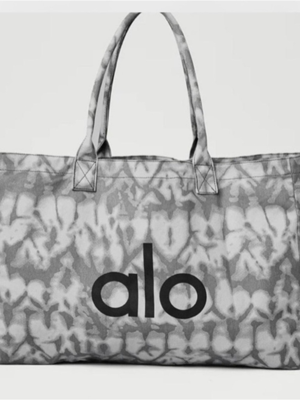 ALO Yoga Gray Tie-Dye Logo Tote - Picture 2 of 4